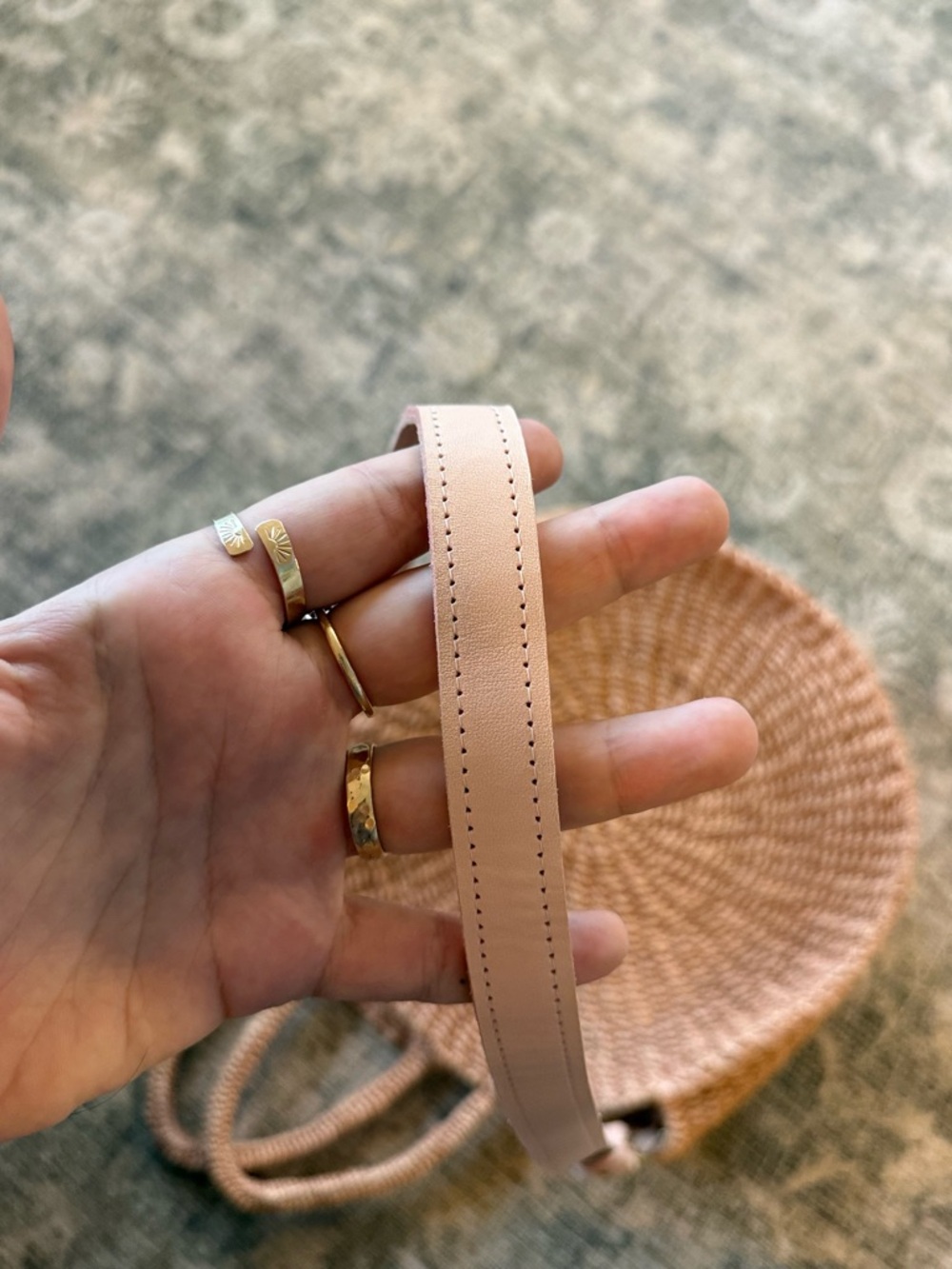 Clare V. Straw Alice Handle Bag Gold Hardware Beach Boho Spring Summer Luxury - Picture 8 of 13